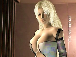 A Woman With Big Breasts In A 3d Animated Adult Film